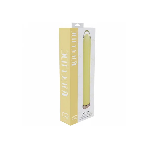 LOVELINE SPARKLE 6.3 VIBRATOR GLASS YELLOW “