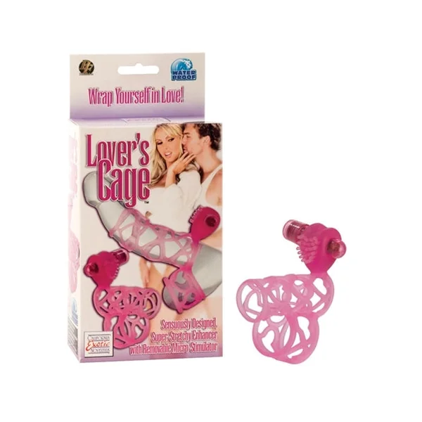 Lovers Cage Stretchy Cock Cage Comfortable Scrotum Cage - Pink