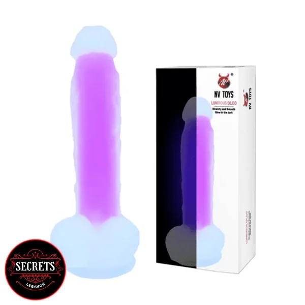 Luminous Silicone Dildo – 8 Inch