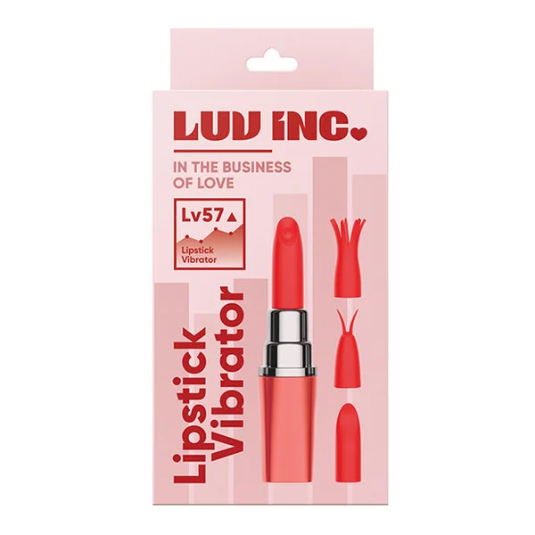 Luv Inc. Lipstick Vibrator W/3 Heads - Coral