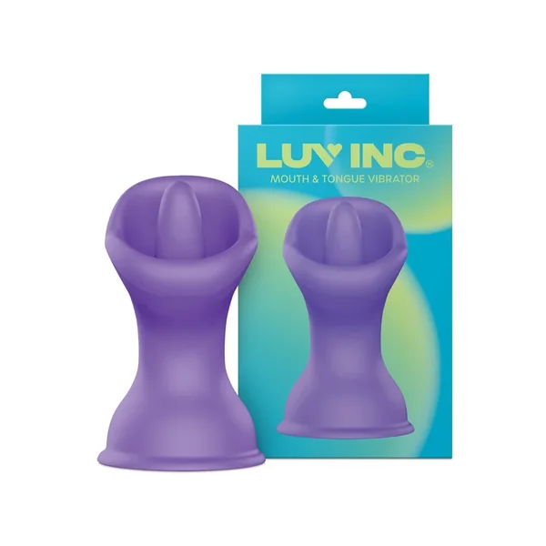 Luv Inc. Mouth & Tougue Suction Cup Vibrator – Purple