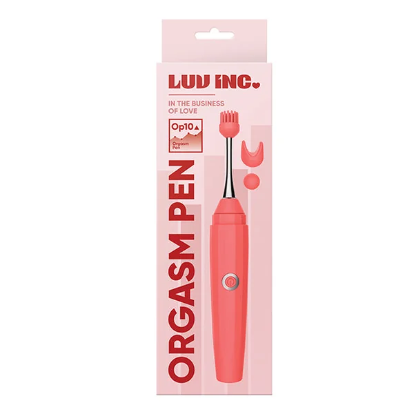 Luv Inc. Orgasm Pen W/three Attachments - Coral