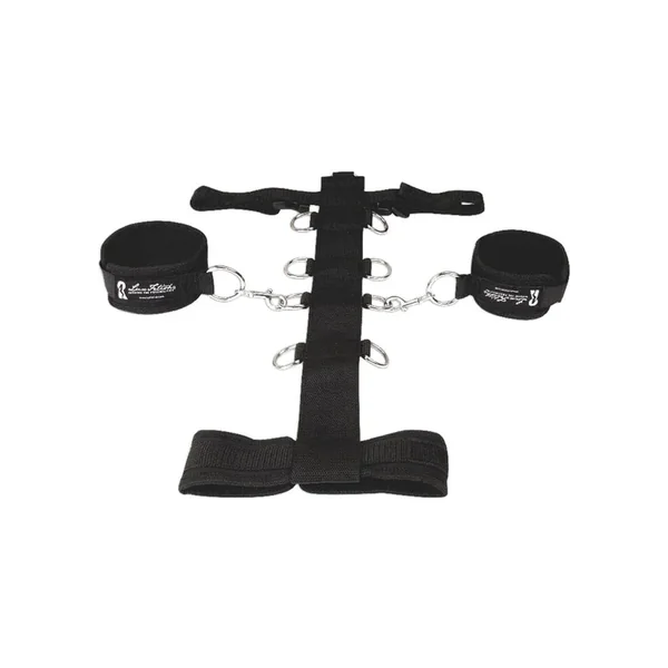 Lux Fetish Adjustable Neck and Wristraint Set 3 Piece Black