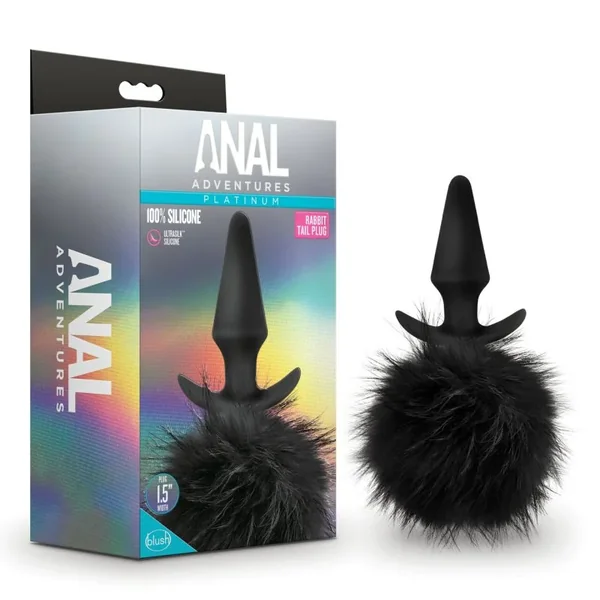 Luxe Anal Adventures Platinum Rabbit Tail Plug