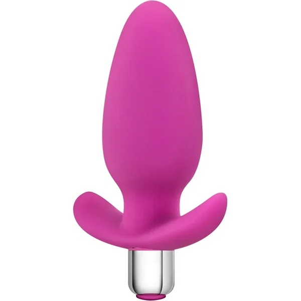 Luxe Little Thumper Silicone Vibrating Butt Plug – Pink