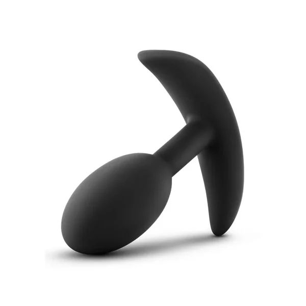 Luxe Wearable Vibra Slim Plug Silicone Butt Plug – Small – Black