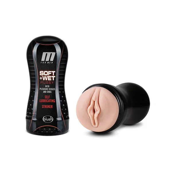 M For Men Soft and Wet Pussy With Pleasure Ridges and Orbs Self Lubricating Stroker