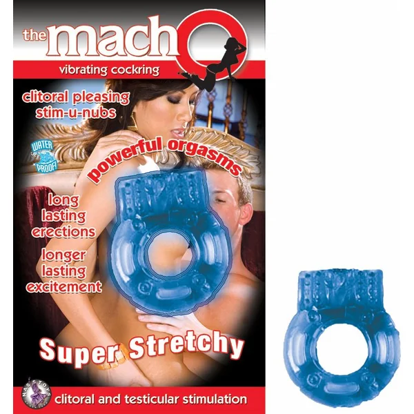 MACHO VIBRATING COCKRING BLUE