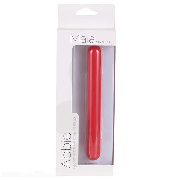 Maia ABBIE Rechargeable X-Long Super Charged Bullet - Red 6"