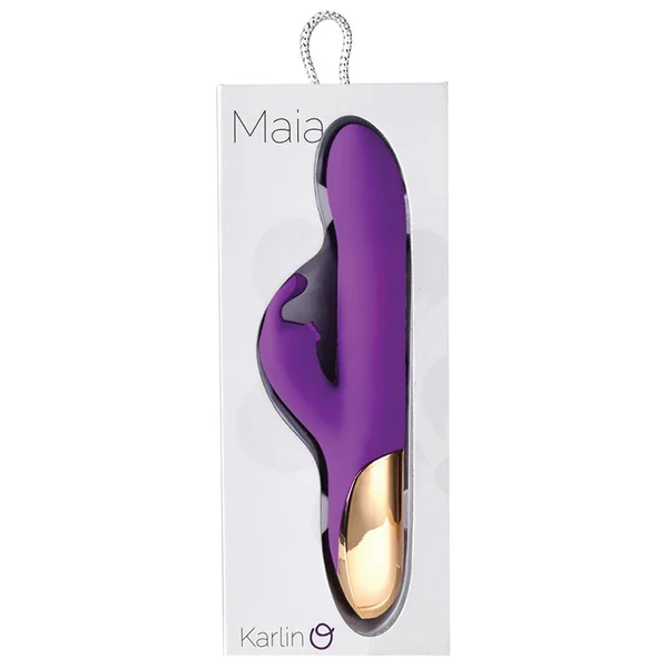 Maia Karlin Rechargeable 10/4 Function Rabbit Vibrator - Purple 8.5"