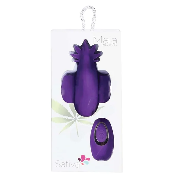 Maia SATIVA 10-Function Remote Control Panty Vibrator - Purple