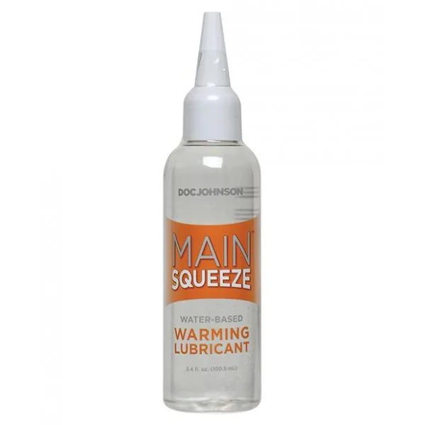 Main Squeeze Warming Water-Based Lube-3.4 oz