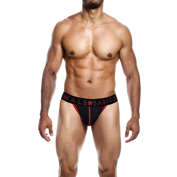 Male Basics Neon Thong Red Md
