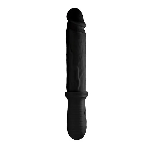 Master Series 8X Auto Pounder Vibrating & Thrusting Dildo With Handle