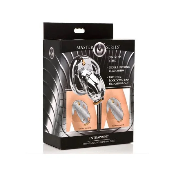 Master Series Entrapment Deluxe Locking Chastity Cage by XR