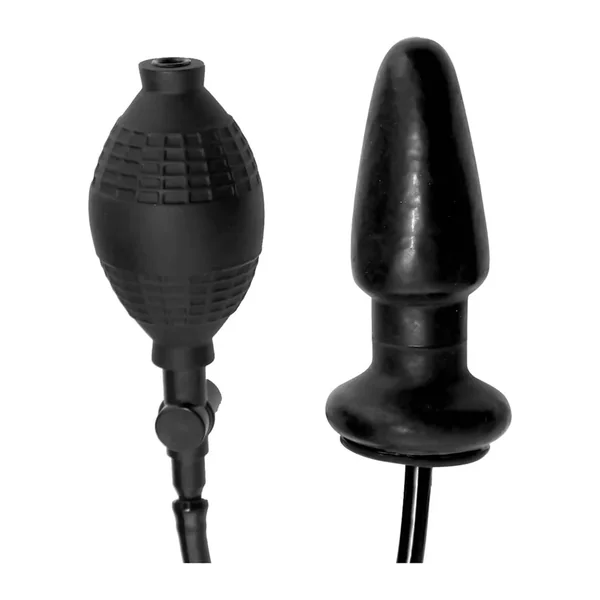 Master Series Expand Inflatable Anal Plug Black 3.5 Inches