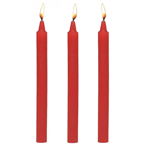 Master Series Fire Sticks Drip Candle Set of 3 in Red