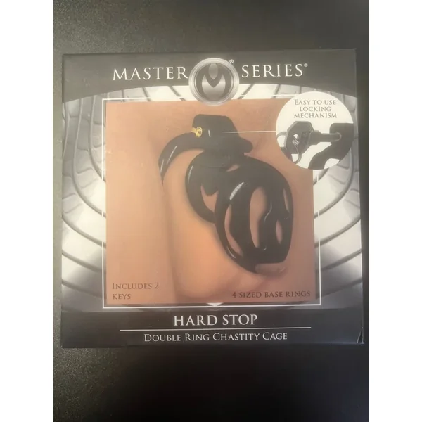 Master Series Hard Stop Double Ring Chastity Cage