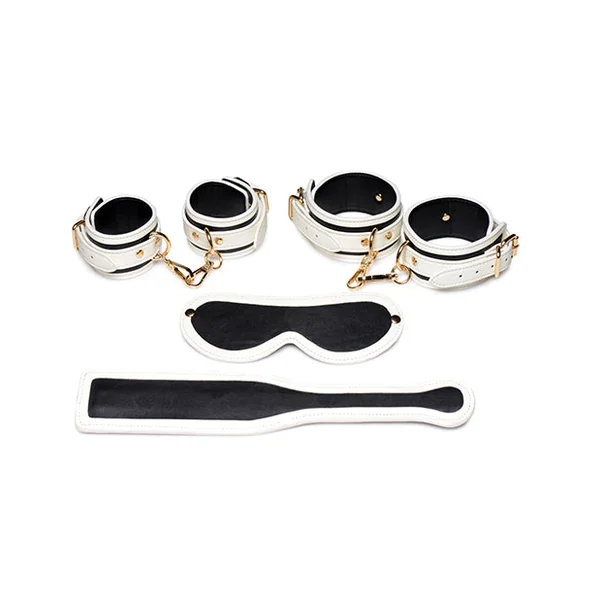 Master Series Kink in the Dark Glowing Cuffs & Blindfold & Paddle Set