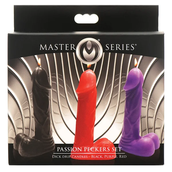 Master Series Passion Peckers Set - Black, Purple, Red