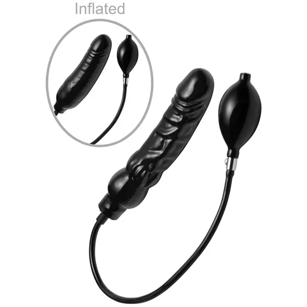 Master Series Primal Inflatable 8.5in Dildo – Black