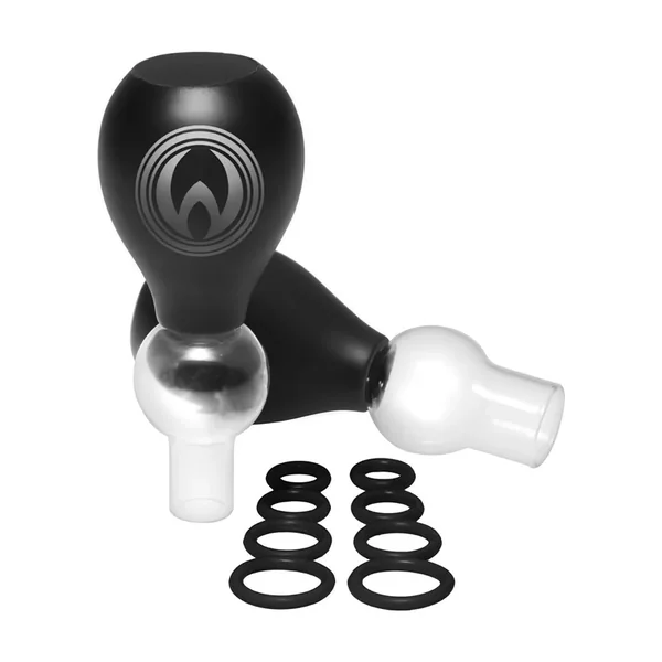 Master Series Pyramids Nipple Amplifier Bulbs with O Rings – Black