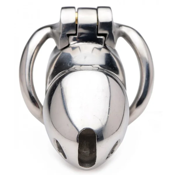 MASTER SERIES RIKERS 24-7 STAINLESS STEEL LOCKING CHASTITY CAGE