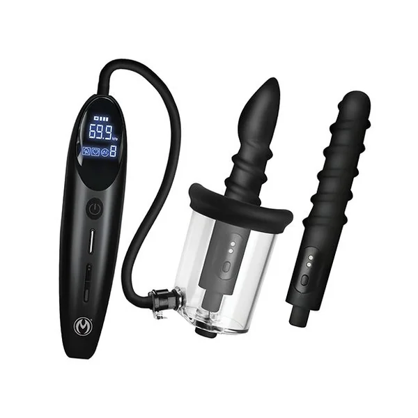 Master Series Rosebud Driller Deluxe Set Vibrating Silicone Rosebud Pump