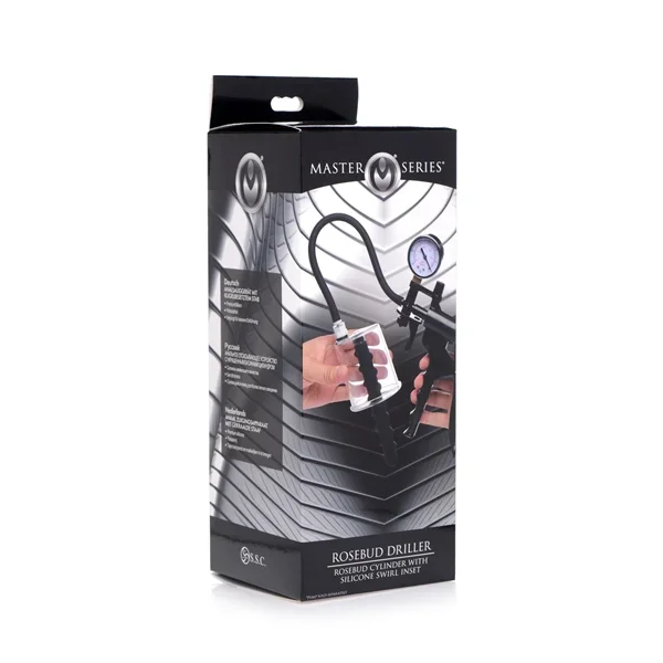 Master Series RoseBud Driller Rosebud Cylinder w/ Swirl Silicone Insert