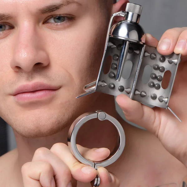 Master Series - Spiked Chamber Chastity Cage