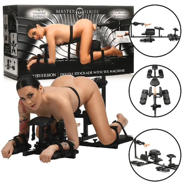 Master Series Subversion Deluxe Adjustable Length Stockade Multi-speed Sex Machine