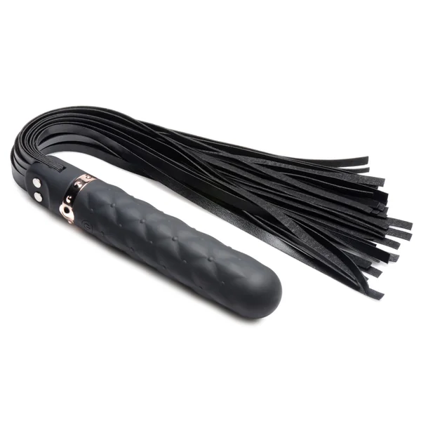 Master Series Vibra-Lasher Flogger With Vibrating Dildo Handle