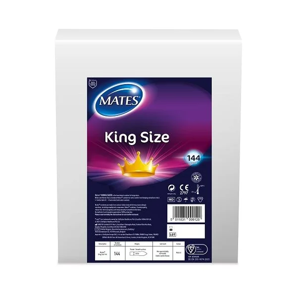 Mates King Size Condom BX144 Clinic Pack