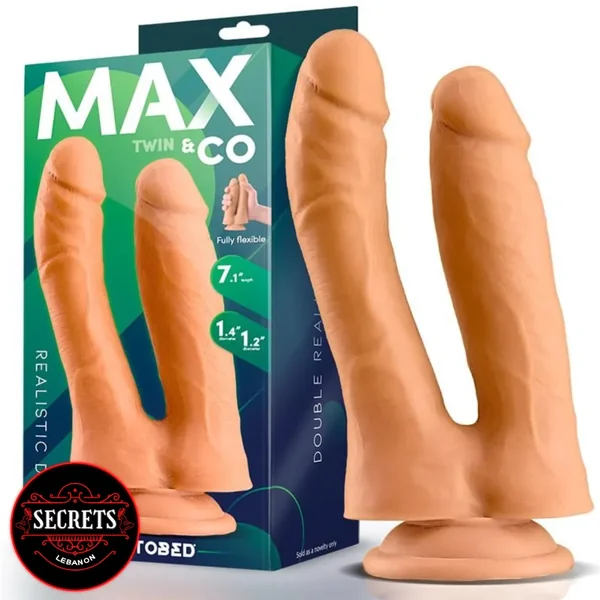 Max & Co Twin Realistic Double Dildo