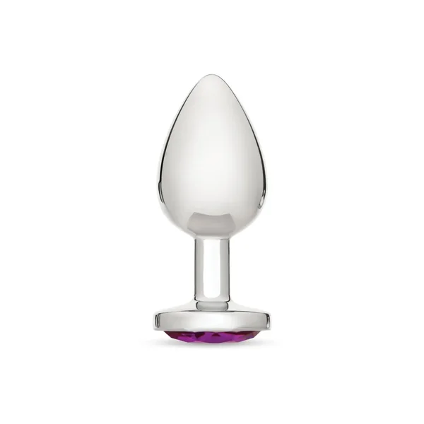 Me You Us Crystal Jewels Metal Butt Plug Purple Large