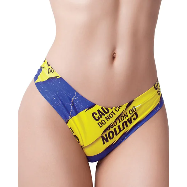 Mememe Urban Geeks Caution Printed Thong Md