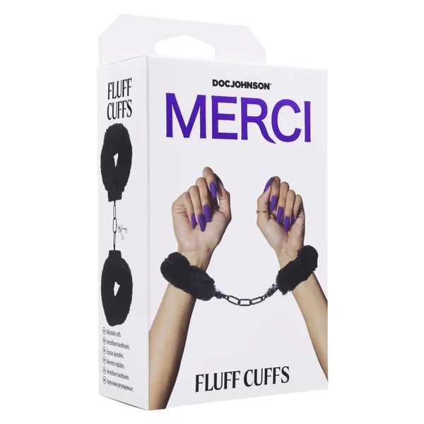 MERCI FLUFF CUFFS BLACK