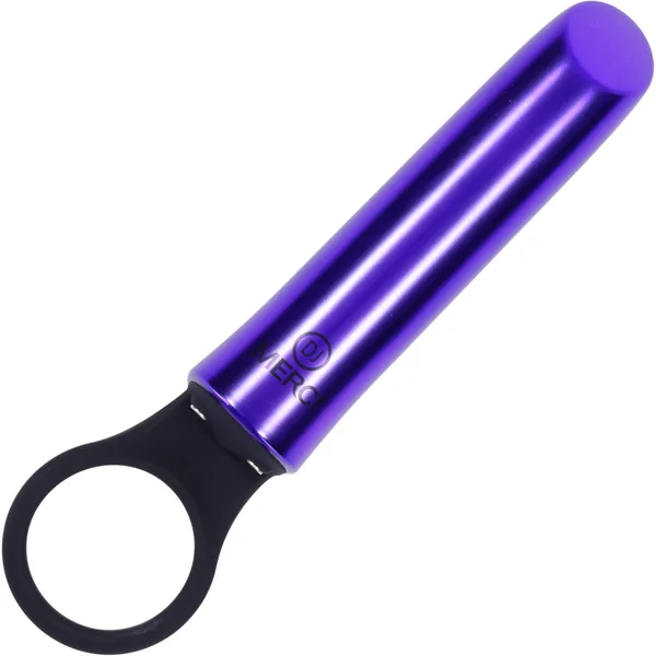 MERCI Power Play Rechargeable 20 Function Bullet Vibrator With Grip Ring By Doc Johnson - Violet