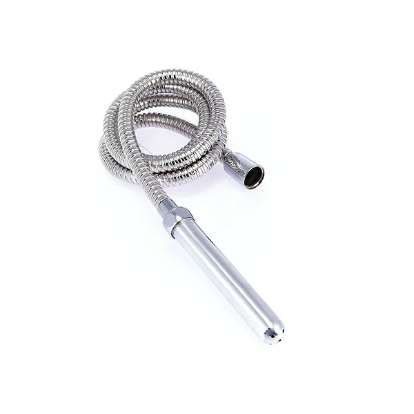 Metal hard intimate douche 1.5m sex toy steel anal vaginal massager women