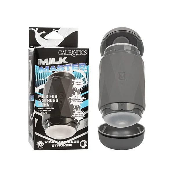 Milk Master Vibro Squeeze Stroker - Black