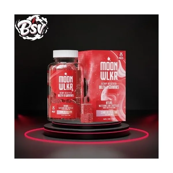 Moon Wlkr Gummies Delta 8 25ct Atlas (Watermelon Zkittlez)