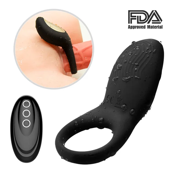 Multiple Vibrating Remote Control Penis Ring Clitoris Stimulator