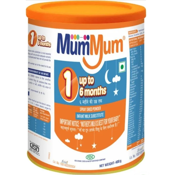 MUM MUM MILK POWDER (STAGE – 1st) (400g, UPTO 6 MONTHS)