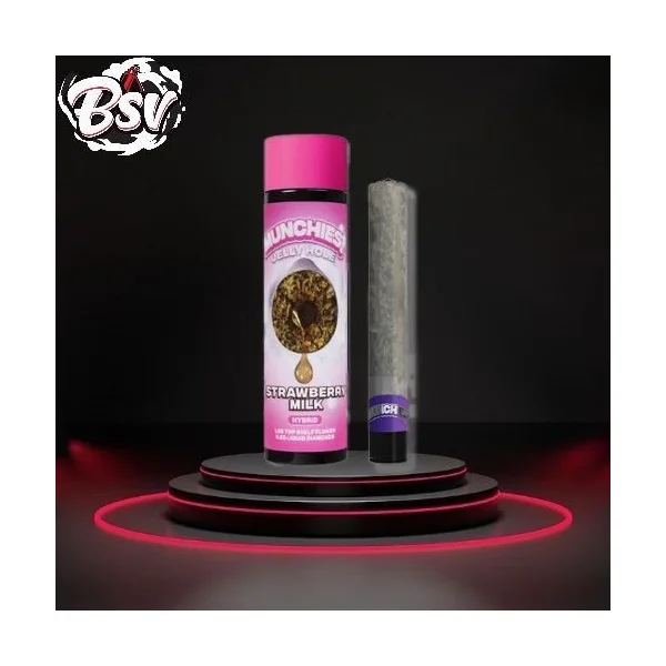 Munchies Jelly Hole Glass Tip 1.5g Pre-Roll Strawberry Milk