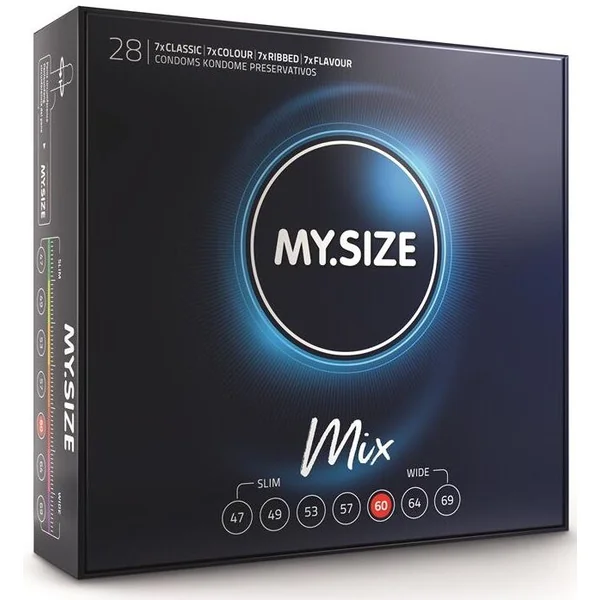 MY SIZE - MIX CONDOMS 60 MM 28 UNITS