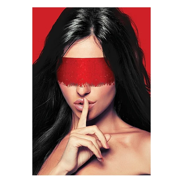 MYSTERE LACE MASK RED
