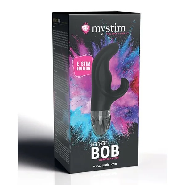 Mystim Hop Hop Bob eStim Vibrator – Black