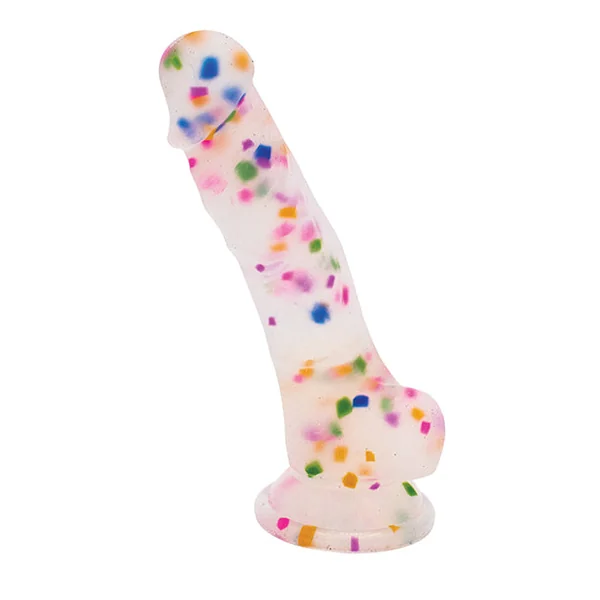 Natalie's Toy Box Cock-A-Palooza Confetti Silicone Suction Dildo