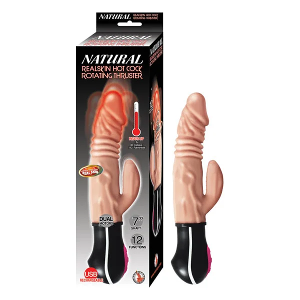 NATURAL REALSKIN HOT COCK ROTATING THRUSTER