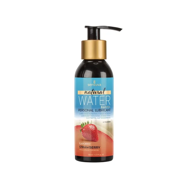 Natural Water-Based Personal Lubricant - Strawberry 4 Fl. Oz. (125ml) Bottle